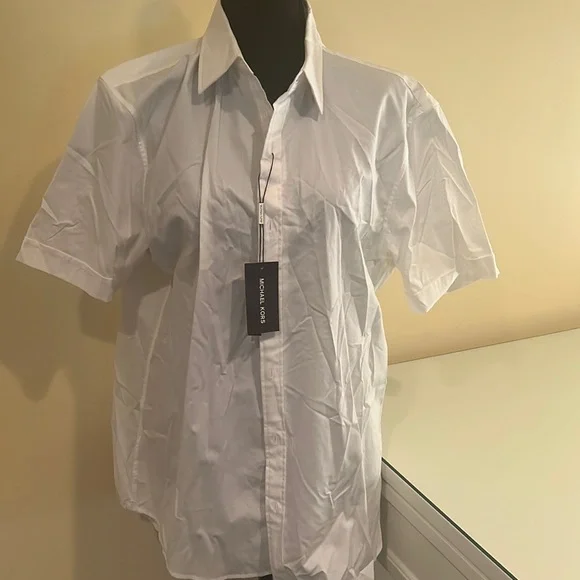 slim fit dress slacks Michael Kors Men`s Slim Fit Button Down Cotton Dress Shirt